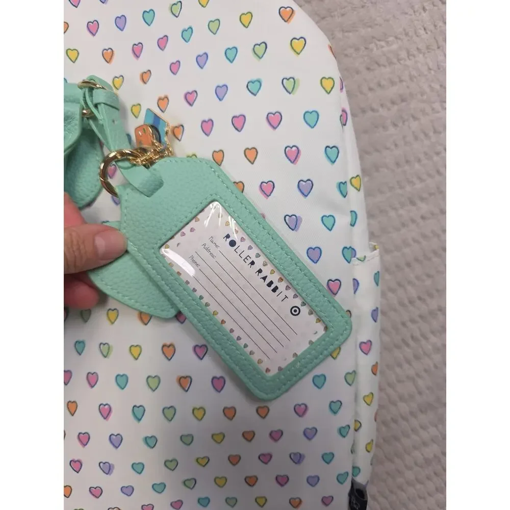 Roller Rabbit x Target Duffle Bag Multicolor Hearts Softside 20x9.5x12